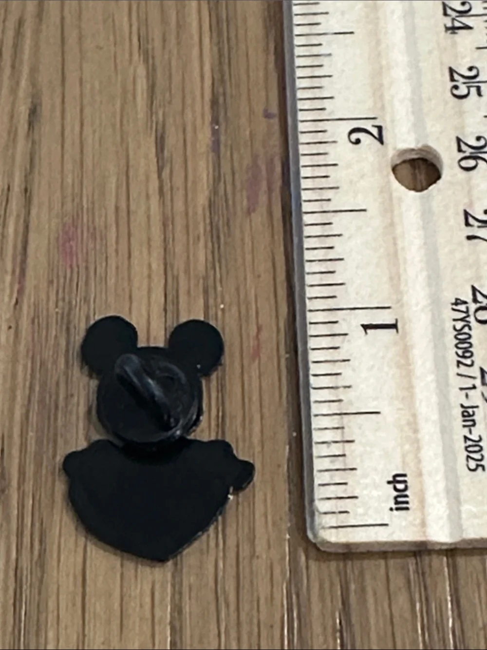 Disney Black, White & Red Mickey Mouse Heart Pin
